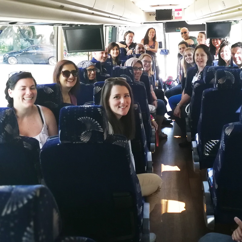 Partners in Project Green members participate in sustainability bus tour