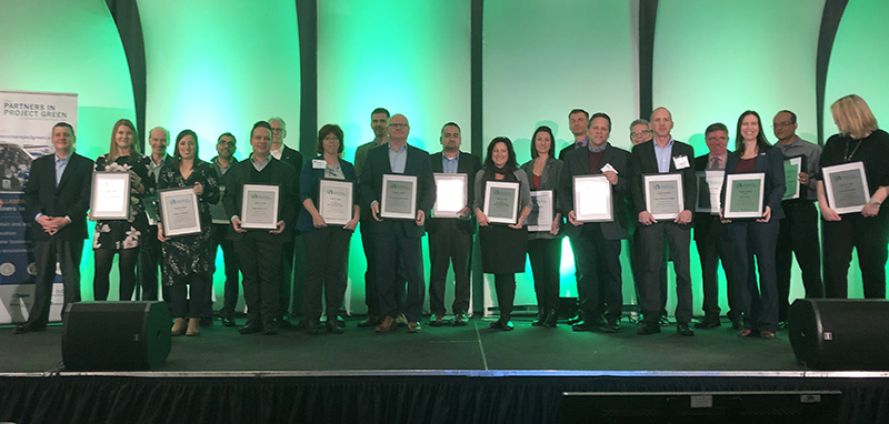 Legacy Leaders award presentation at Partners in Project Green 2018 conference